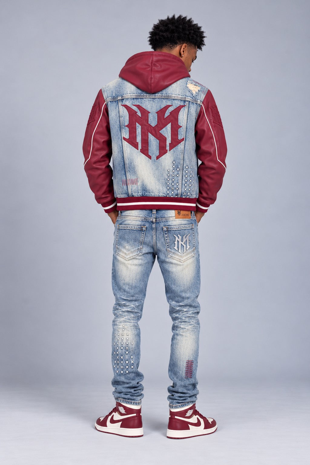 Makobi "Porada" Pu Denim Jeans