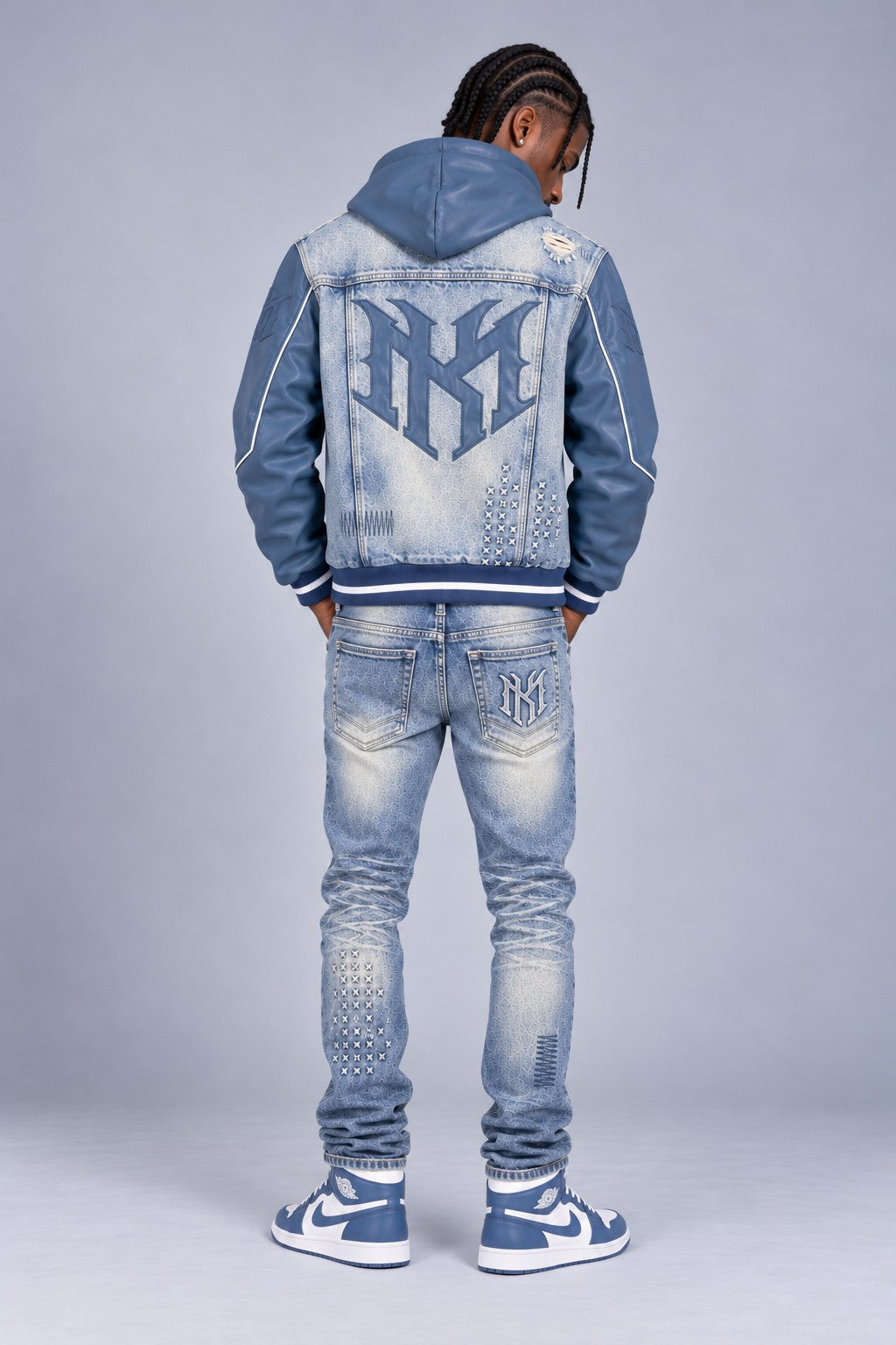 Makobi "Porada" Pu Denim Jeans