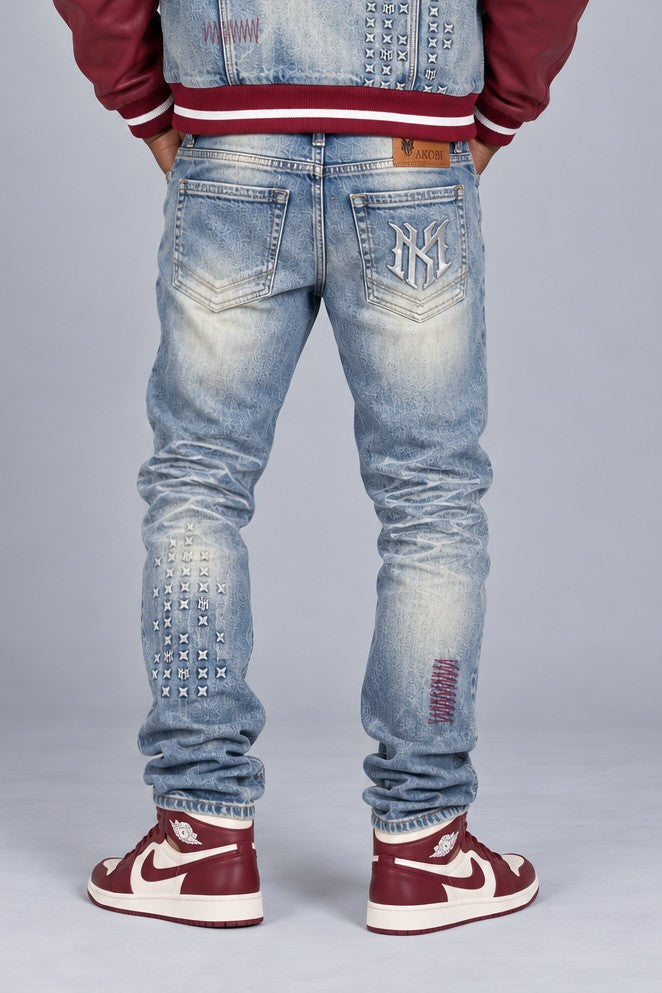 Makobi "Porada" Pu Denim Jeans