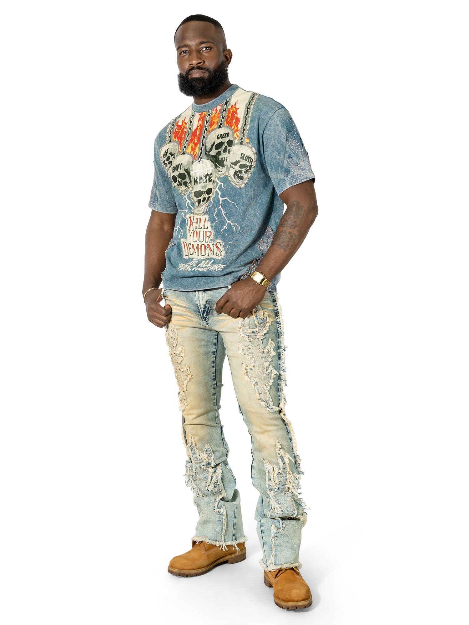 Makobi "Tesoro" Stacked Jeans