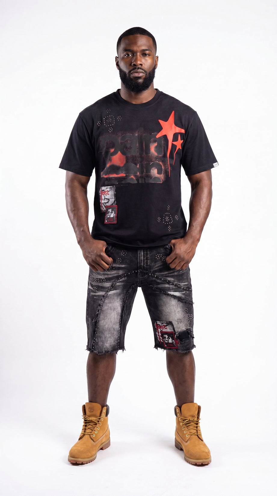 Makobi "Dolore Pain" Denim Shorts