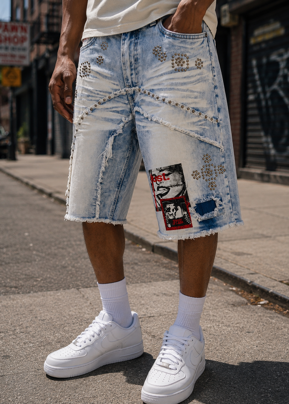 Makobi "Dolore Pain" Denim Shorts