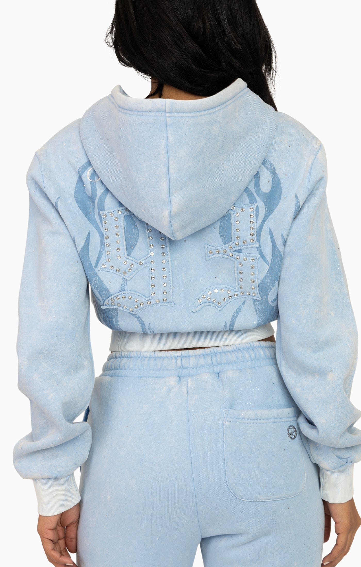 Smoke Rise Women's Sparkling Zip-up Jogging Set