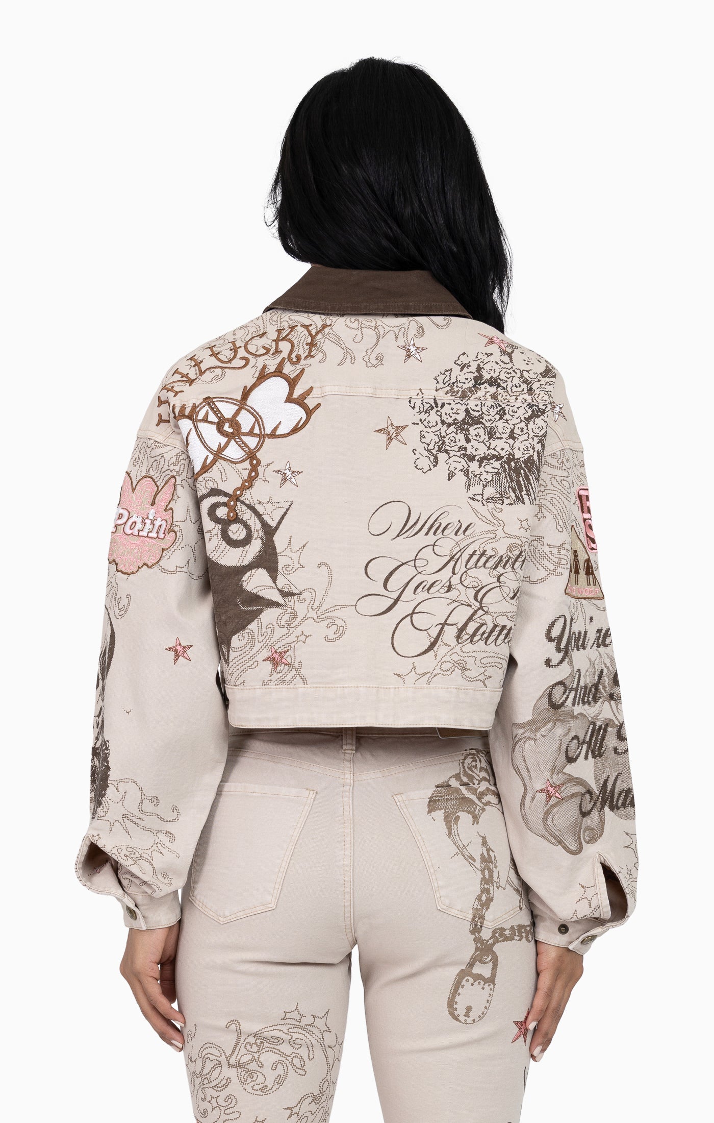 Smoke Rise Women's Embroidered Printed Twill Jacket