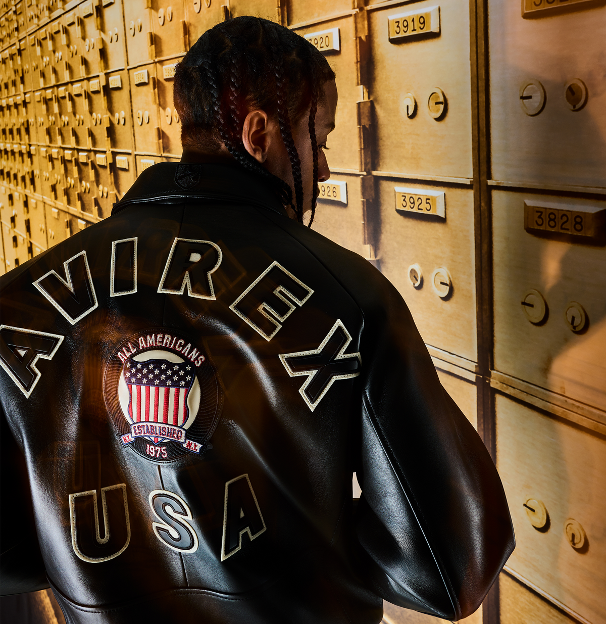 Avirex "Icon" Leather Jacket - Black