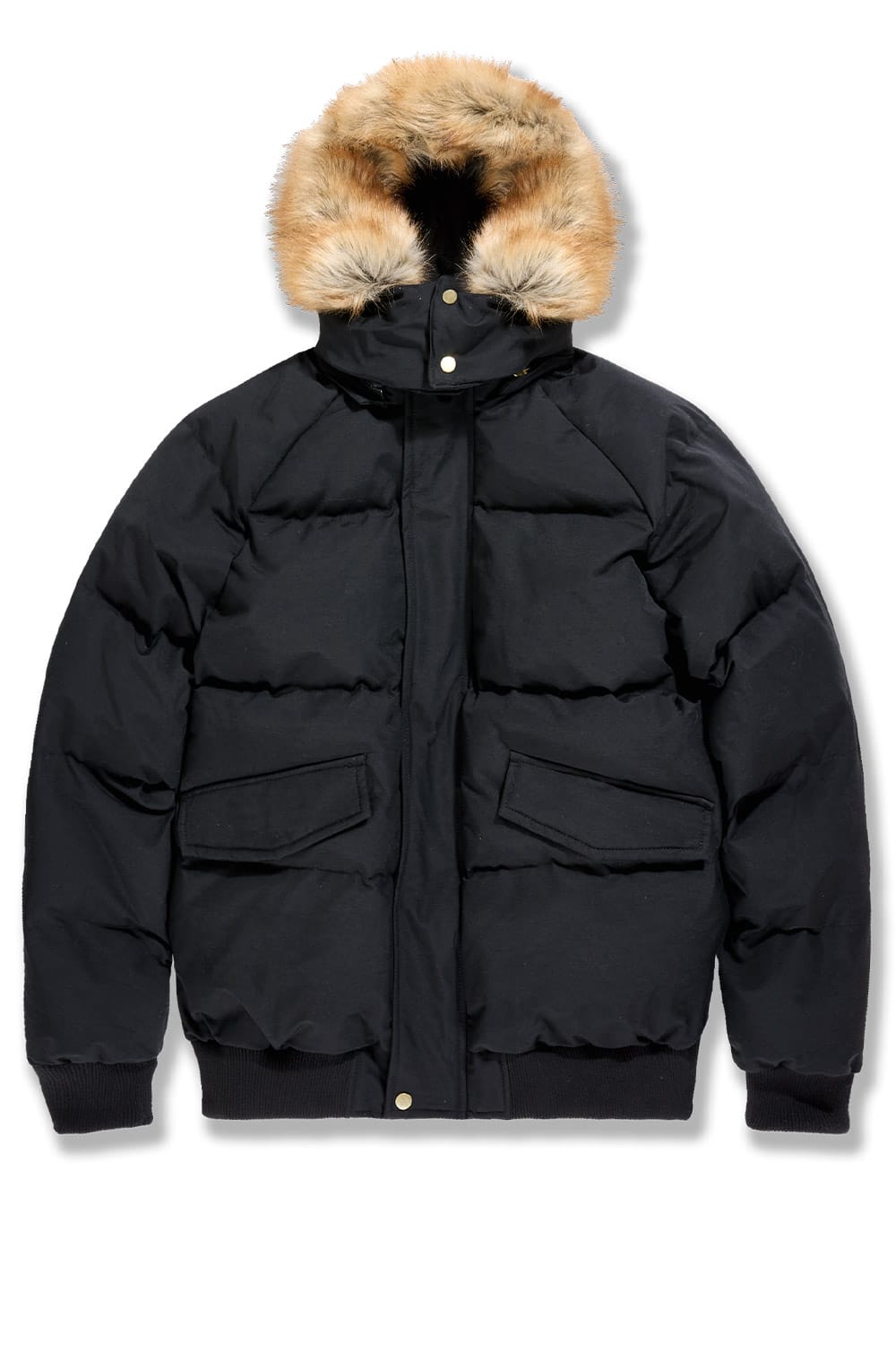 Jordan Craig "Atlantic Ave" Bomber Puffer Jacket - Black