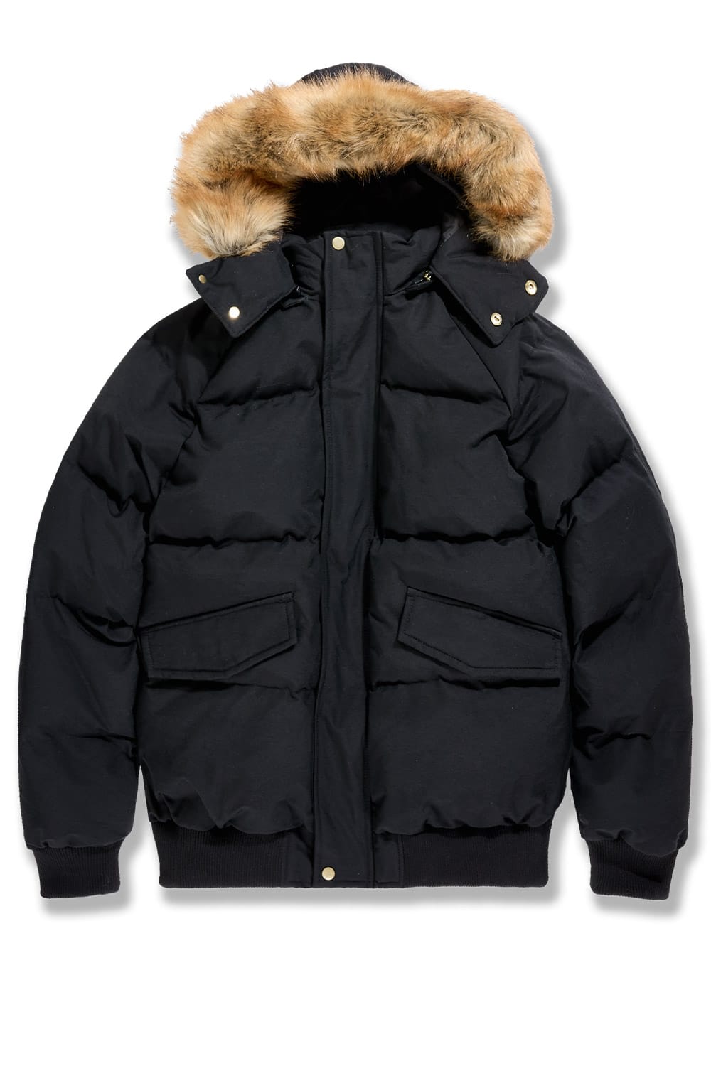 Jordan Craig "Atlantic Ave" Bomber Puffer Jacket - Black