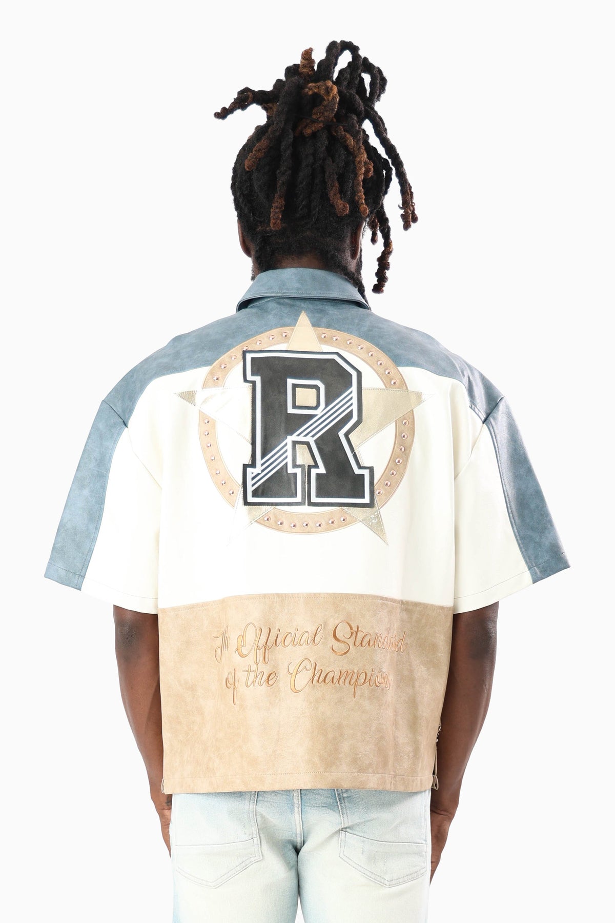 Smoke Rise "Royalty" Colorblack Leather Full Zip Shirt