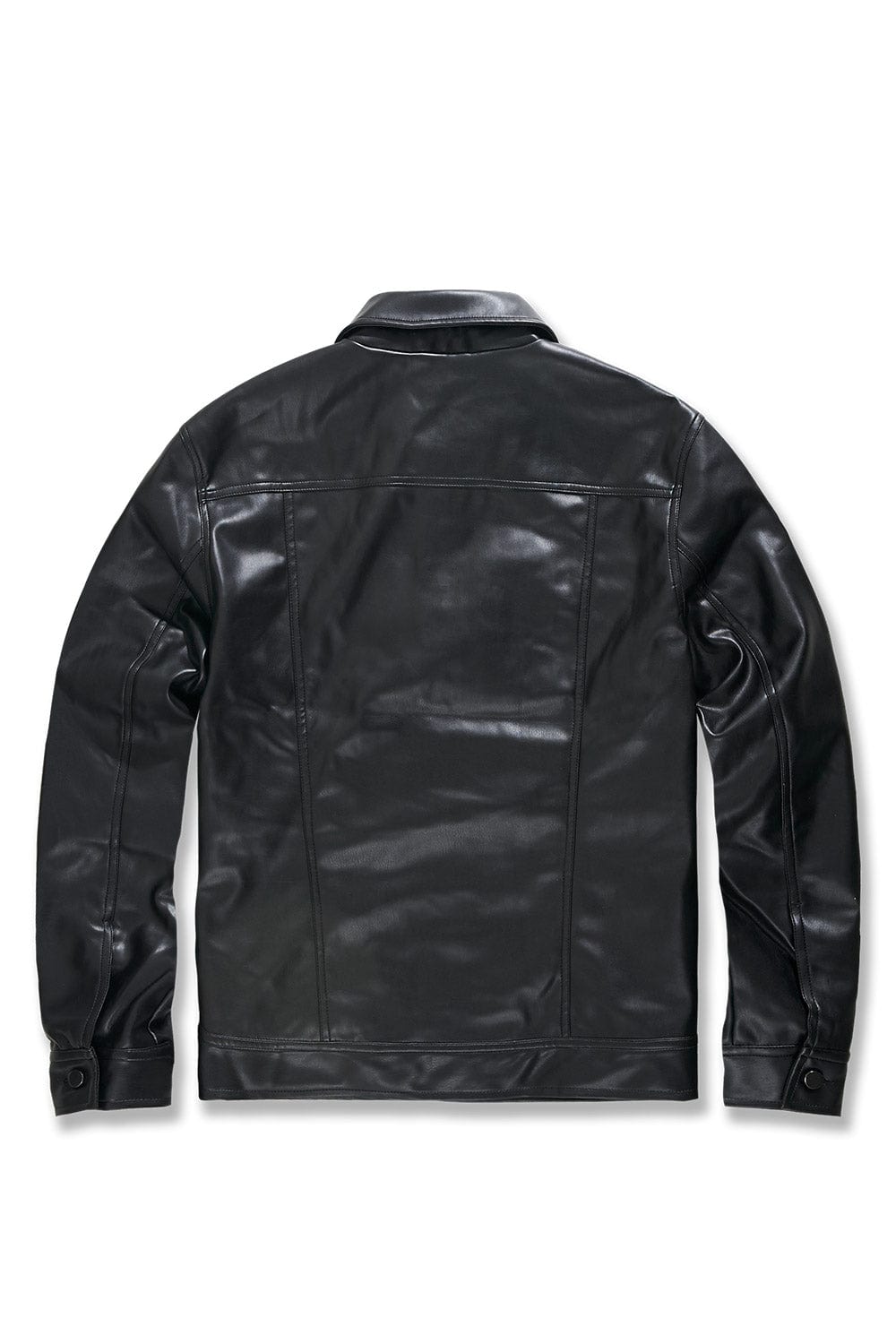Jordan Craig "Thriller" Leather Button Up Trucker Jacket