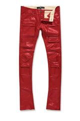 Jordan Craig "Thriller" Skinny Ross  Stacked Cargo Leather Pants