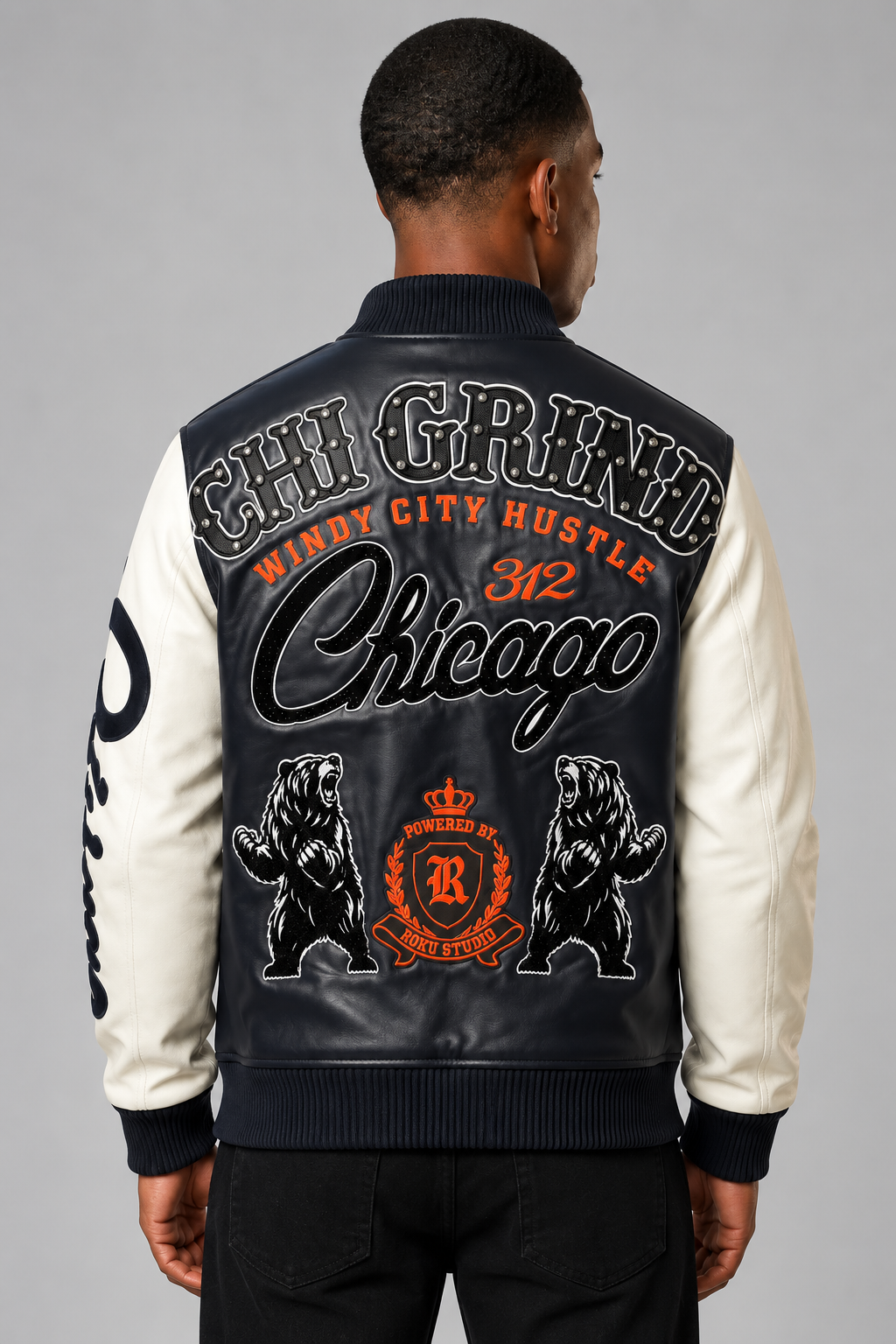 Roku Studio DC Exclusive Chi Grind Leather Jacket (Bears Colors)