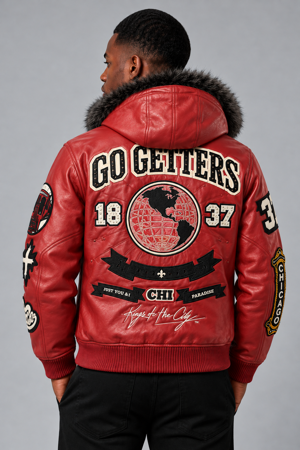 SYIP Exclusive Chicago Leather Jacket - Bulls Colors