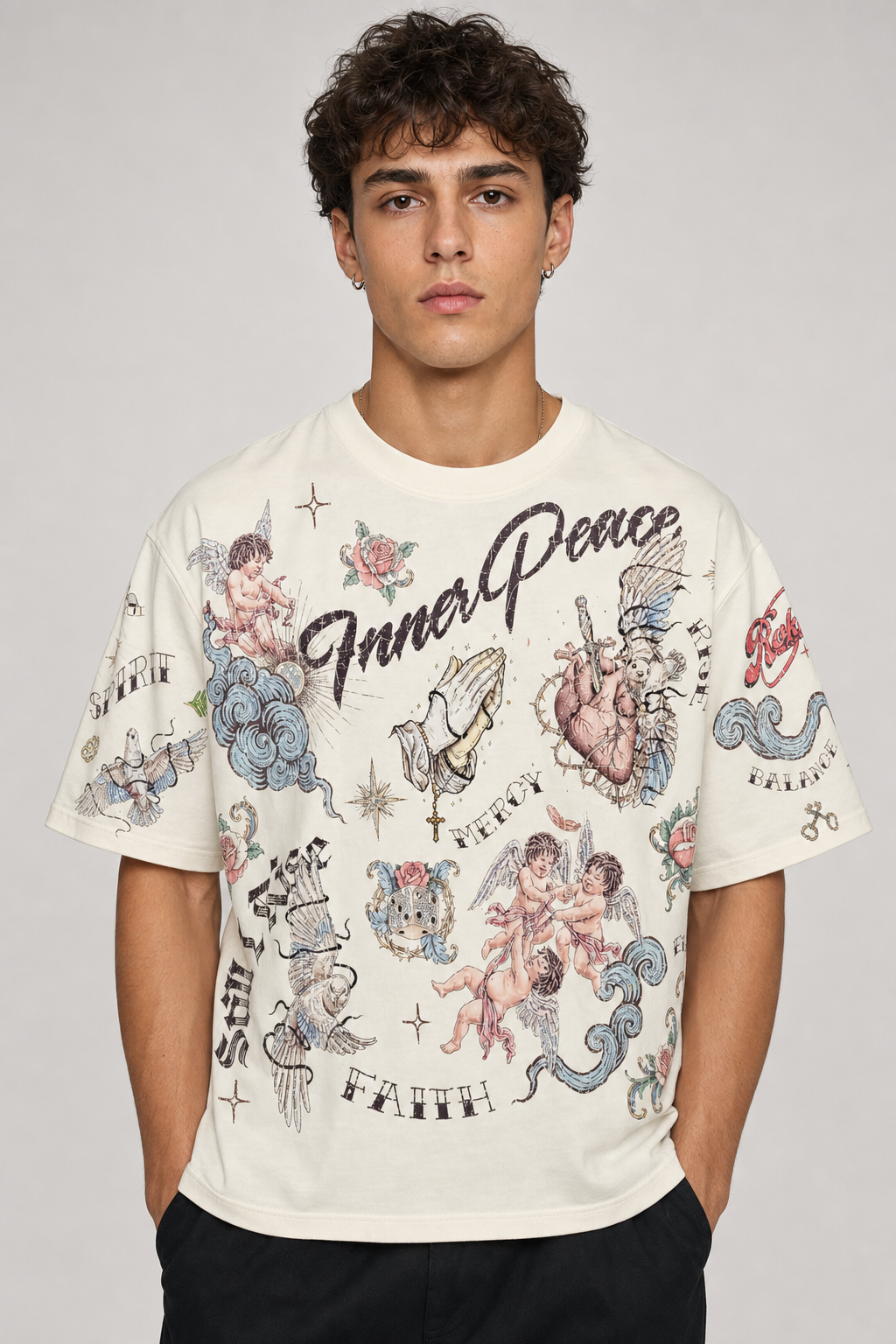Roku "Faith" Faded Boxy Tee