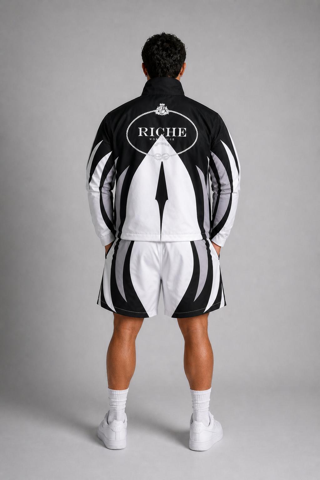 Vie+Riche Aeon Short Sleeve Zip-Up & Shorts Set