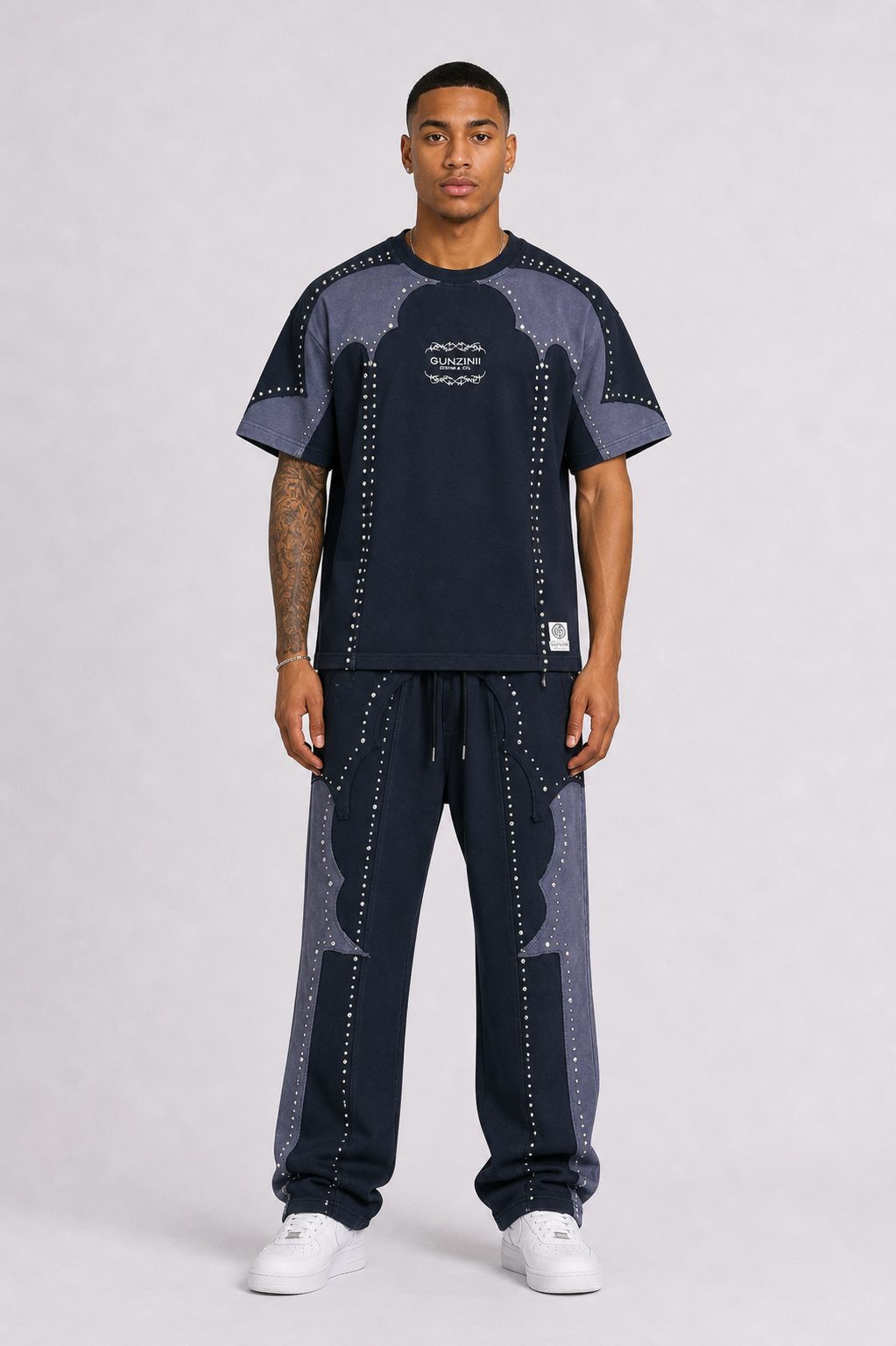 Gunzinii Studded T-Shirt & Pants Set