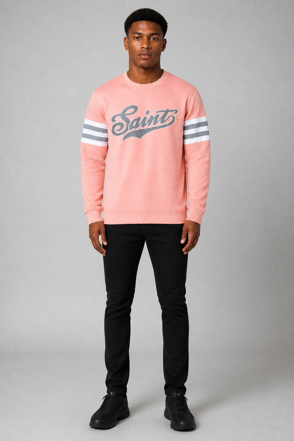 Black Pike "Grace" Fleece Crew - Pink