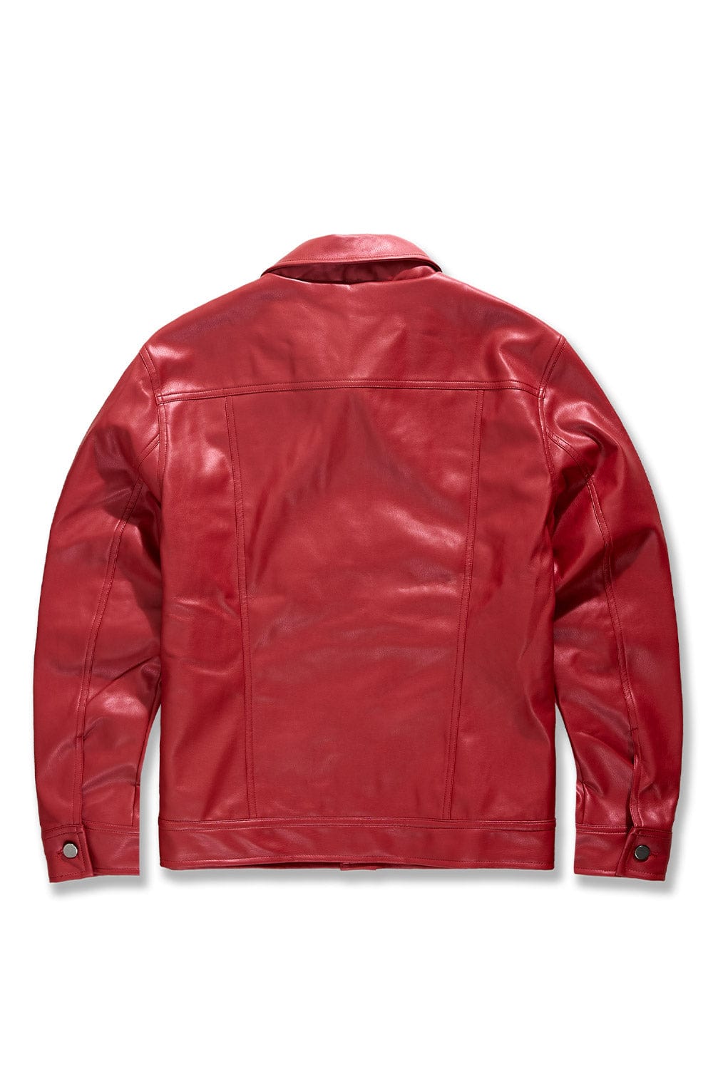 Jordan Craig "Thriller" Leather Button Up Trucker Jacket