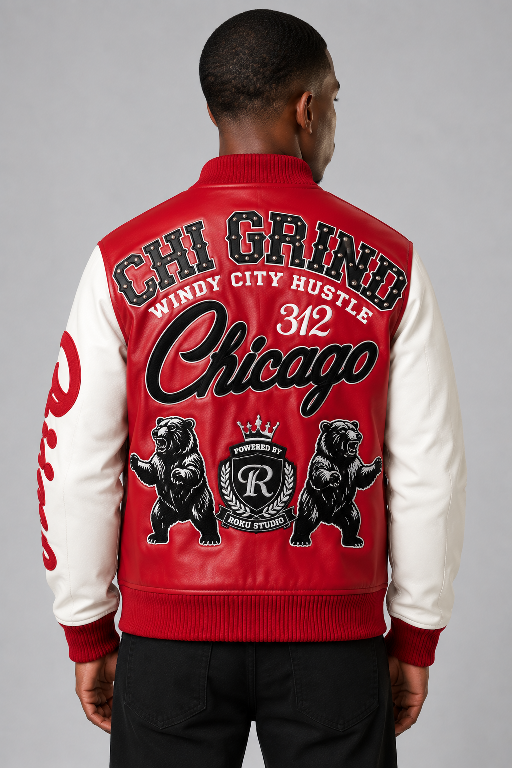 Roku Studio DC Exclusive Chi Grind Leather Jacket (Bulls Colors)