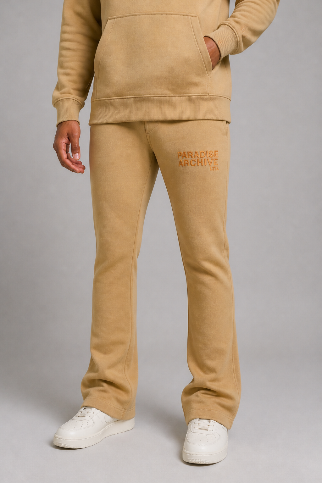 See You in Paradise "High Density Print Fleece" Jogging Suit - Khaki