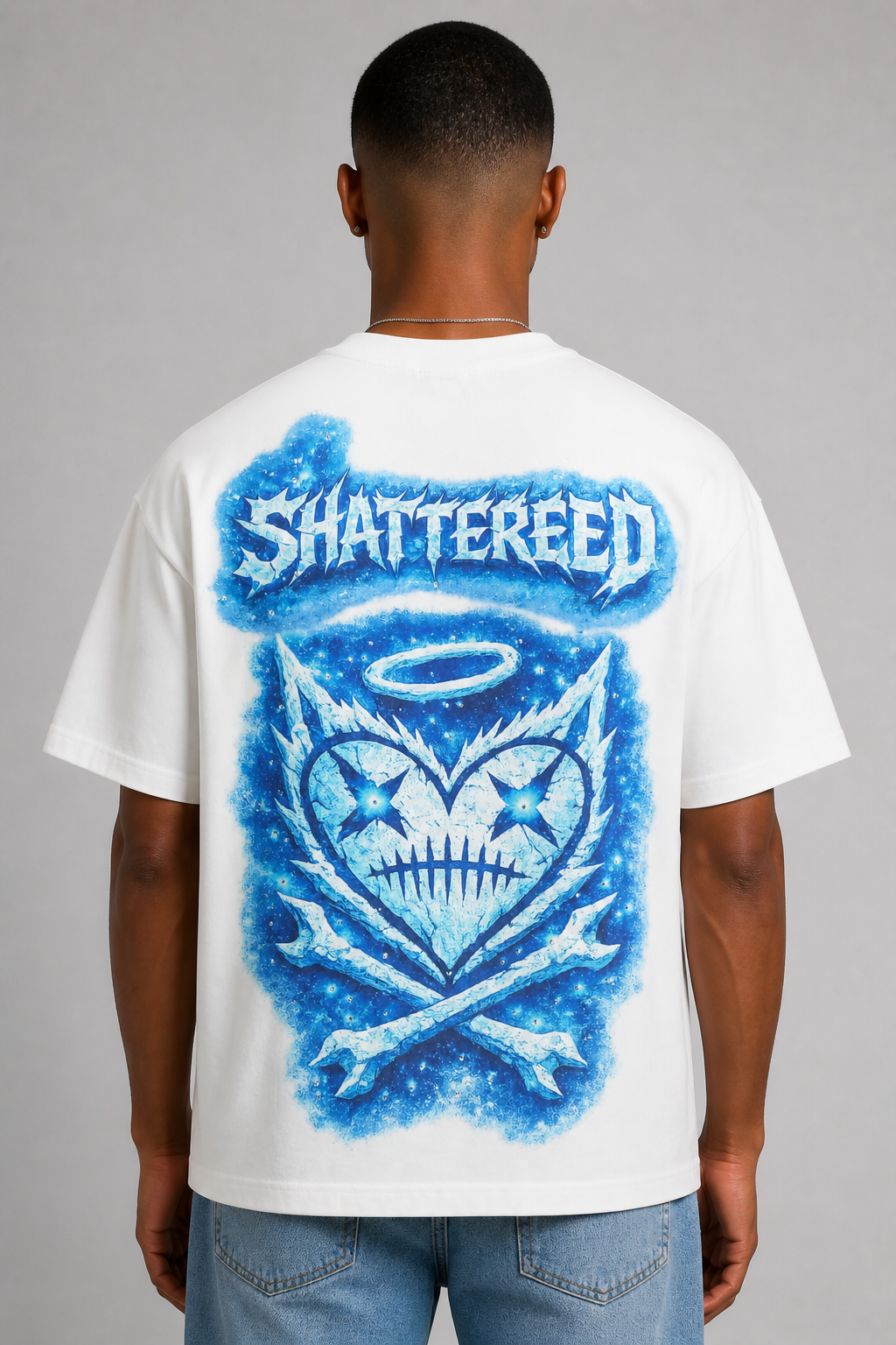 Shattered Hearts "Icey White" Tee