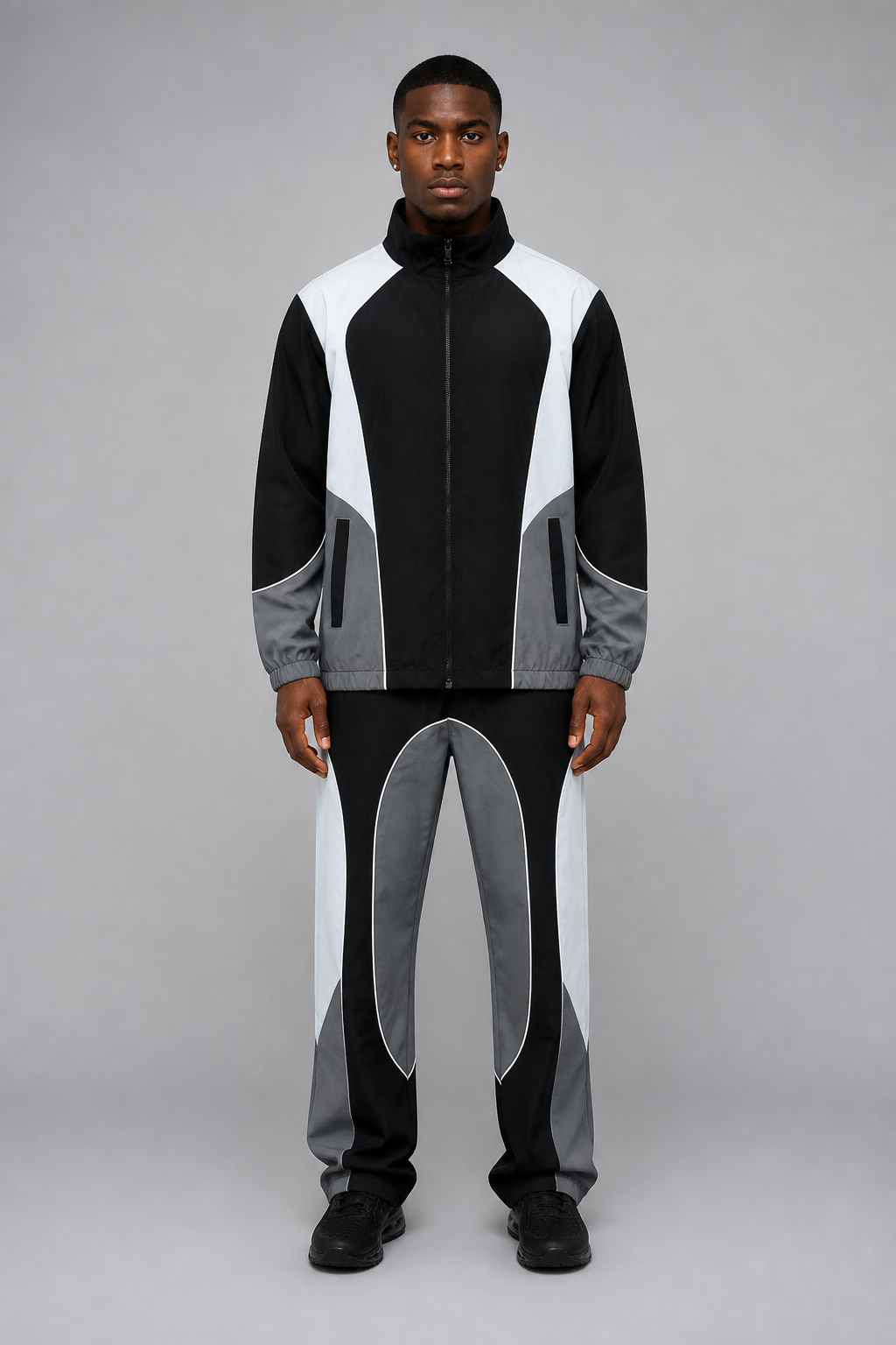 Rebel Minds Ripstop Nylon Color Block Tracksuit
