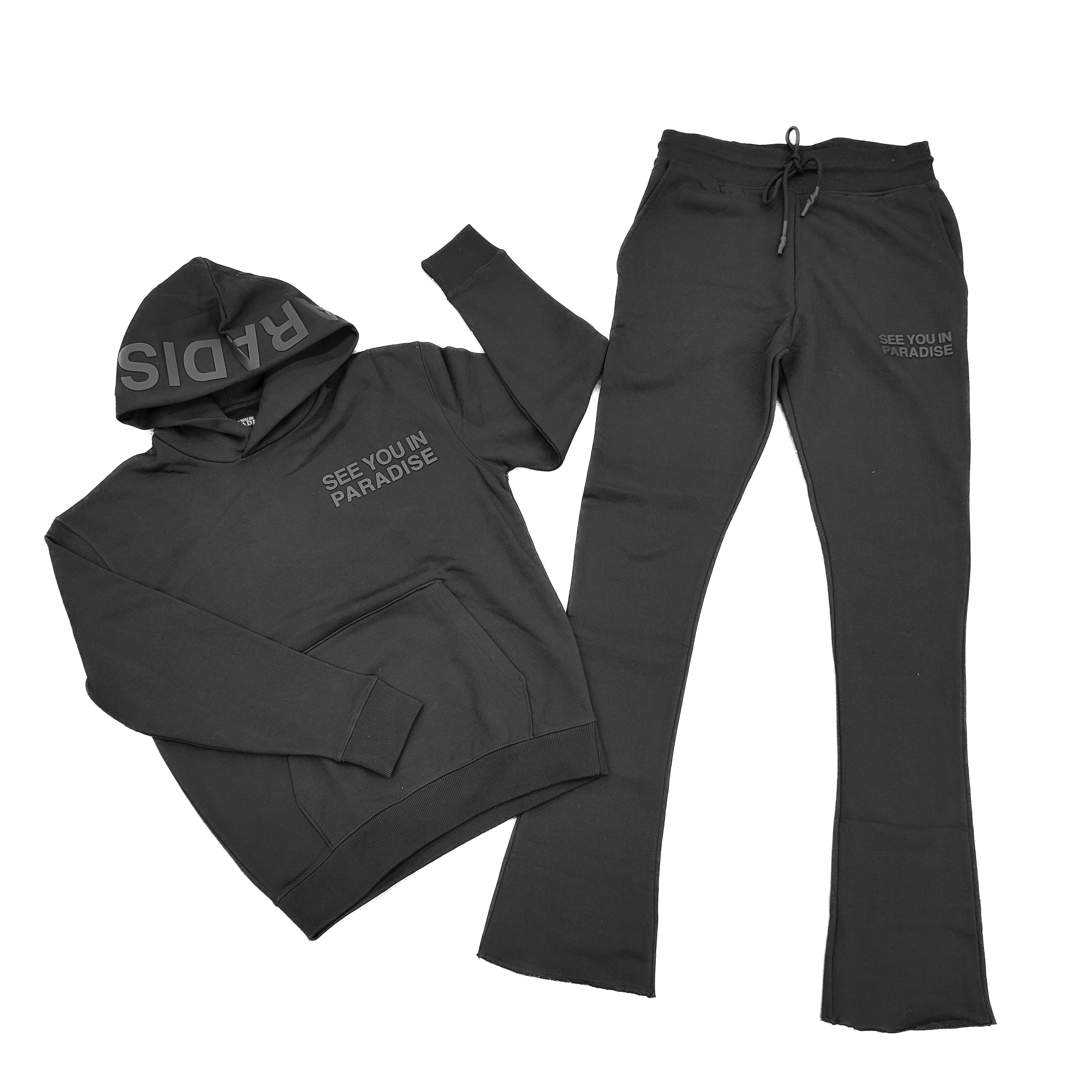 See You In Paradise Fleece Hoodie & Stacked Pants Jogging Suits