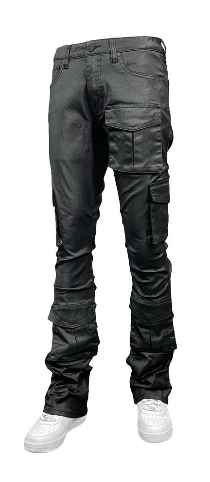 Blind Trust Coated Stacked Jeans