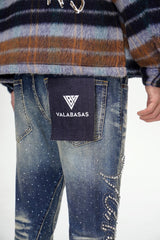 Valabasas "Lattice" Stacked Flare Jean