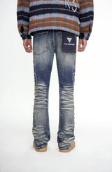 Valabasas "Lattice" Stacked Flare Jean