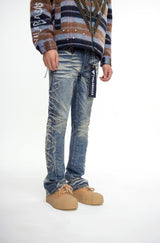 Valabasas "Lattice" Stacked Flare Jean