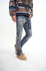 Valabasas "Lattice" Stacked Flare Jean
