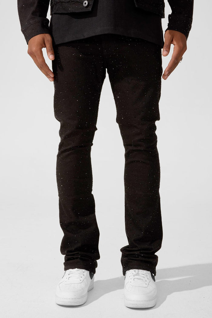 Jordan Craig "Local Dealer" Super Skinny Stacked Rhinestone Jeans