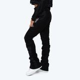 Smoke Rise Embroidered Jean Trucker Jacket Pinching Stack Set