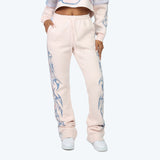 Smoke Rise Graphic Print Twofer Hoodie & Fleece Stack Pants Set