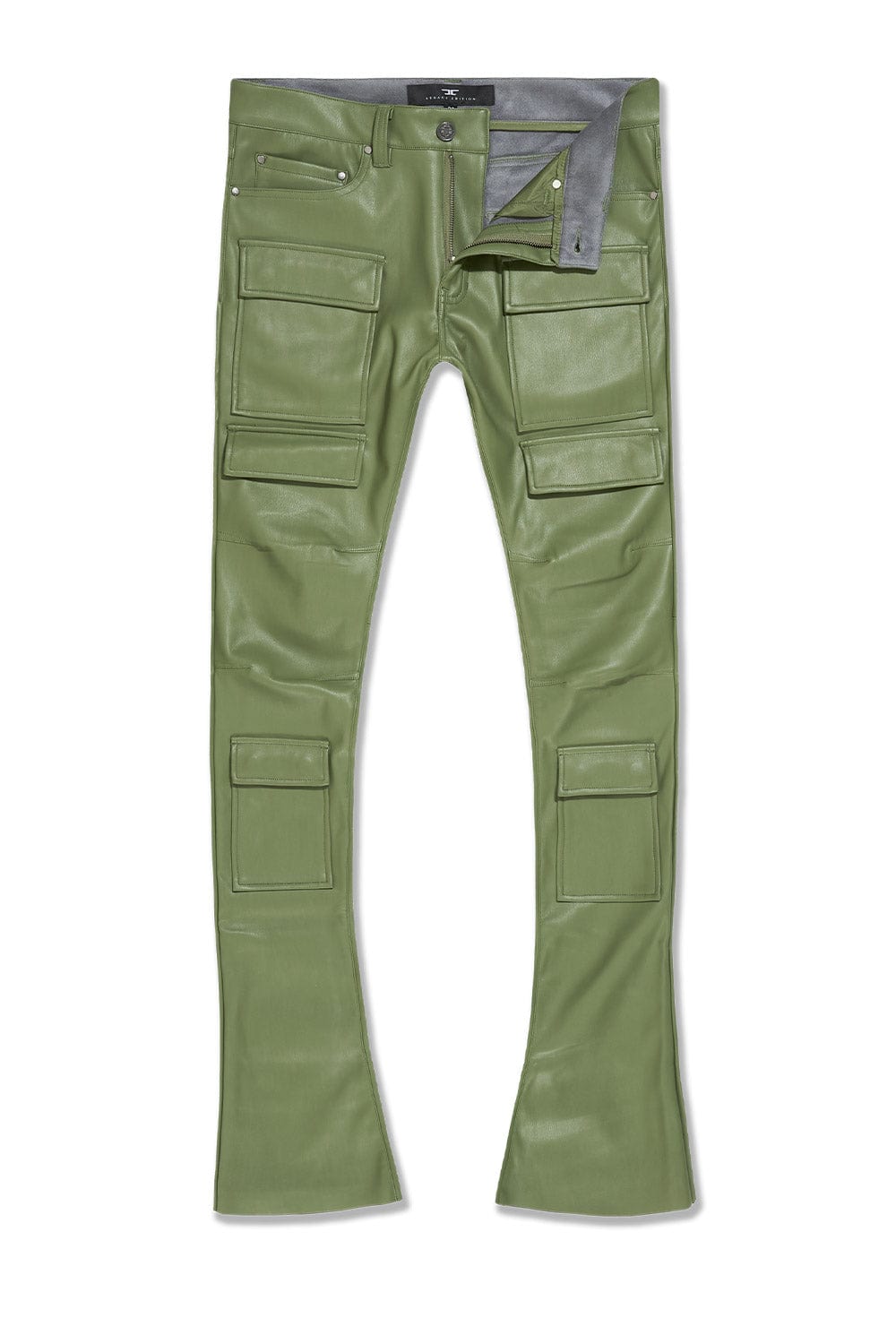 Jordan Craig "Thriller" Skinny Ross  Stacked Cargo Leather Pants