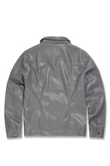 Jordan Craig "Thriller" Leather Button Up Trucker Jacket
