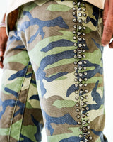 Preme Camo Woodland Camo Flared Studs Jean