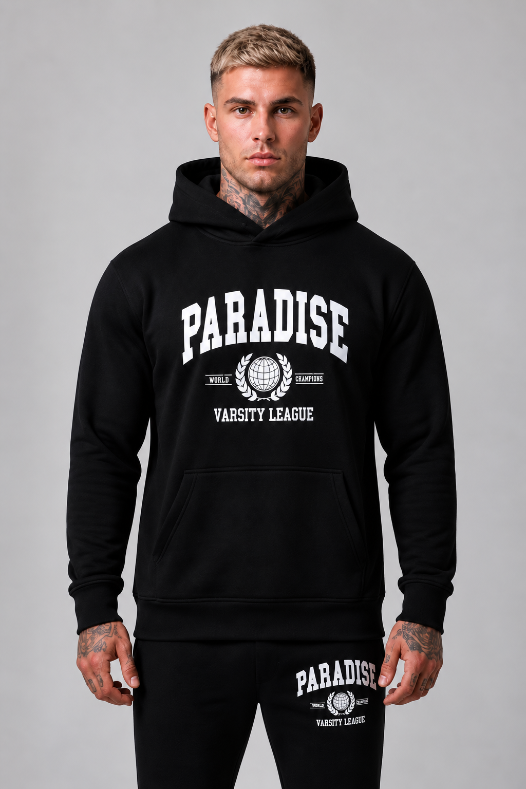 See You in Paradise "Varsity League" Jogging Suit - Black