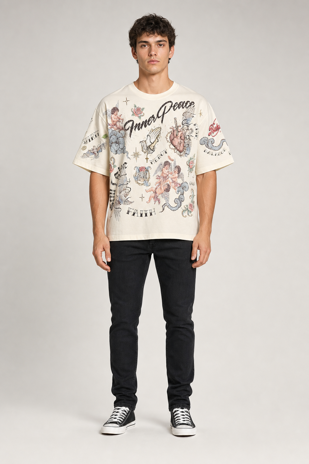 Roku "Faith" Faded Boxy Tee
