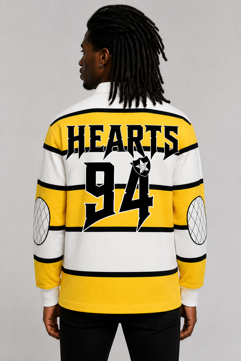 Shattered Hearts Knited Rugby Long Sleeve