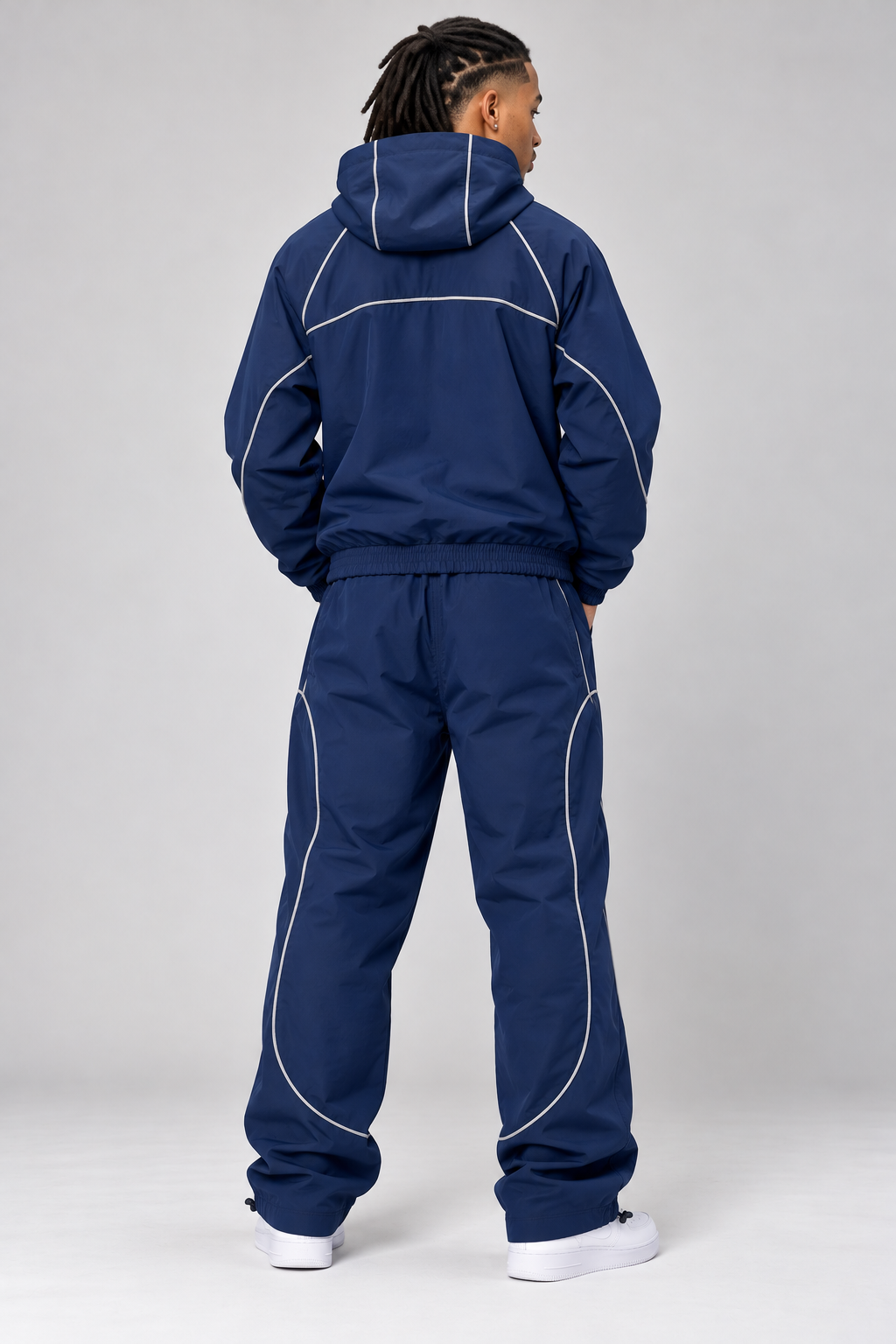 Rebel Minds Piping Nylon Track Suit