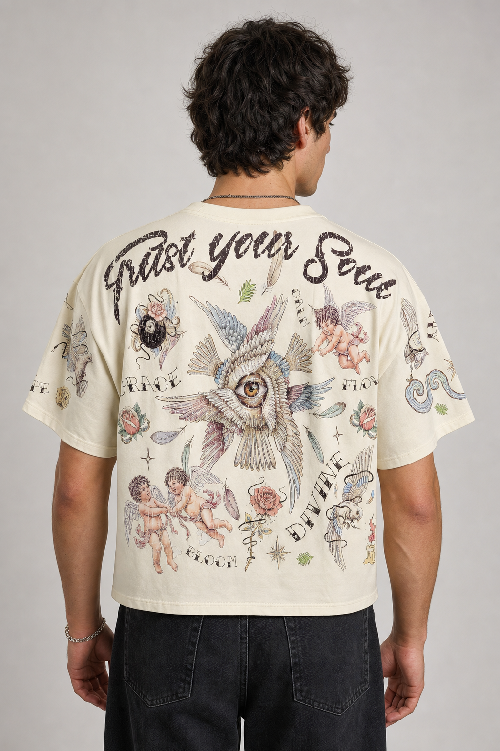Roku "Faith" Faded Boxy Tee
