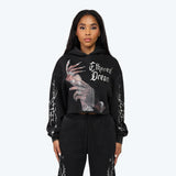 Smoke Rise Women's "Ethereal Dream" Crop Fleece Hoodie