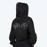Smoke Rise Women's "Ethereal Dream" Crop Fleece Hoodie