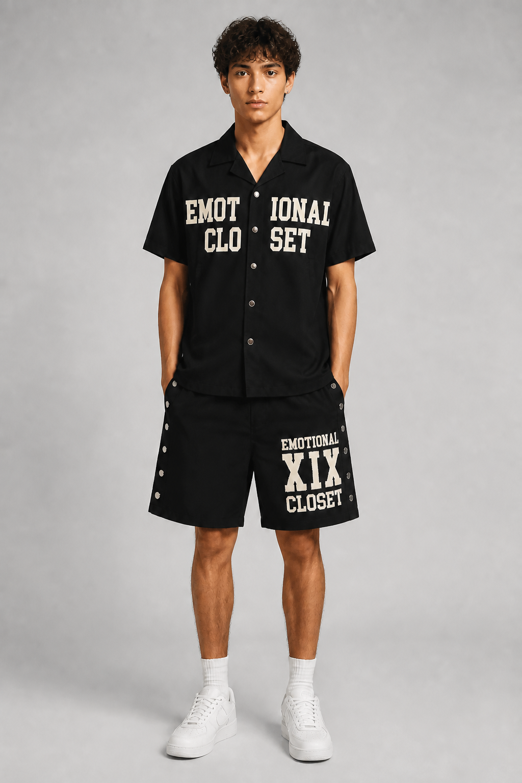 Mixed Emotion "Backyard" Nylon Short Set
