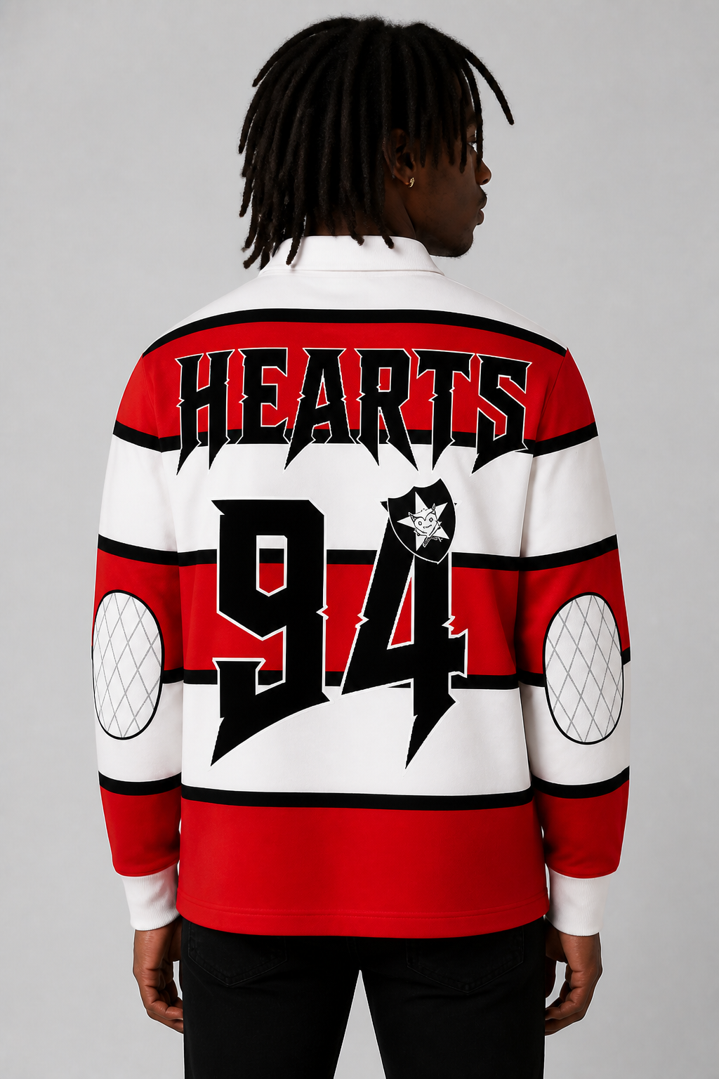 Shattered Hearts Knited Rugby Long Sleeve