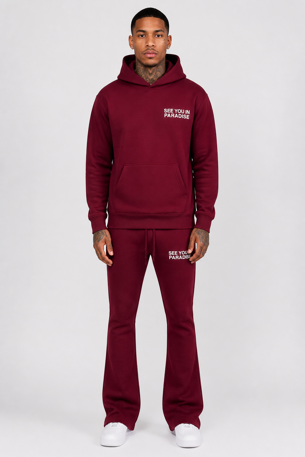 See You in Paradise Wingspan Jogging Suit - Wine