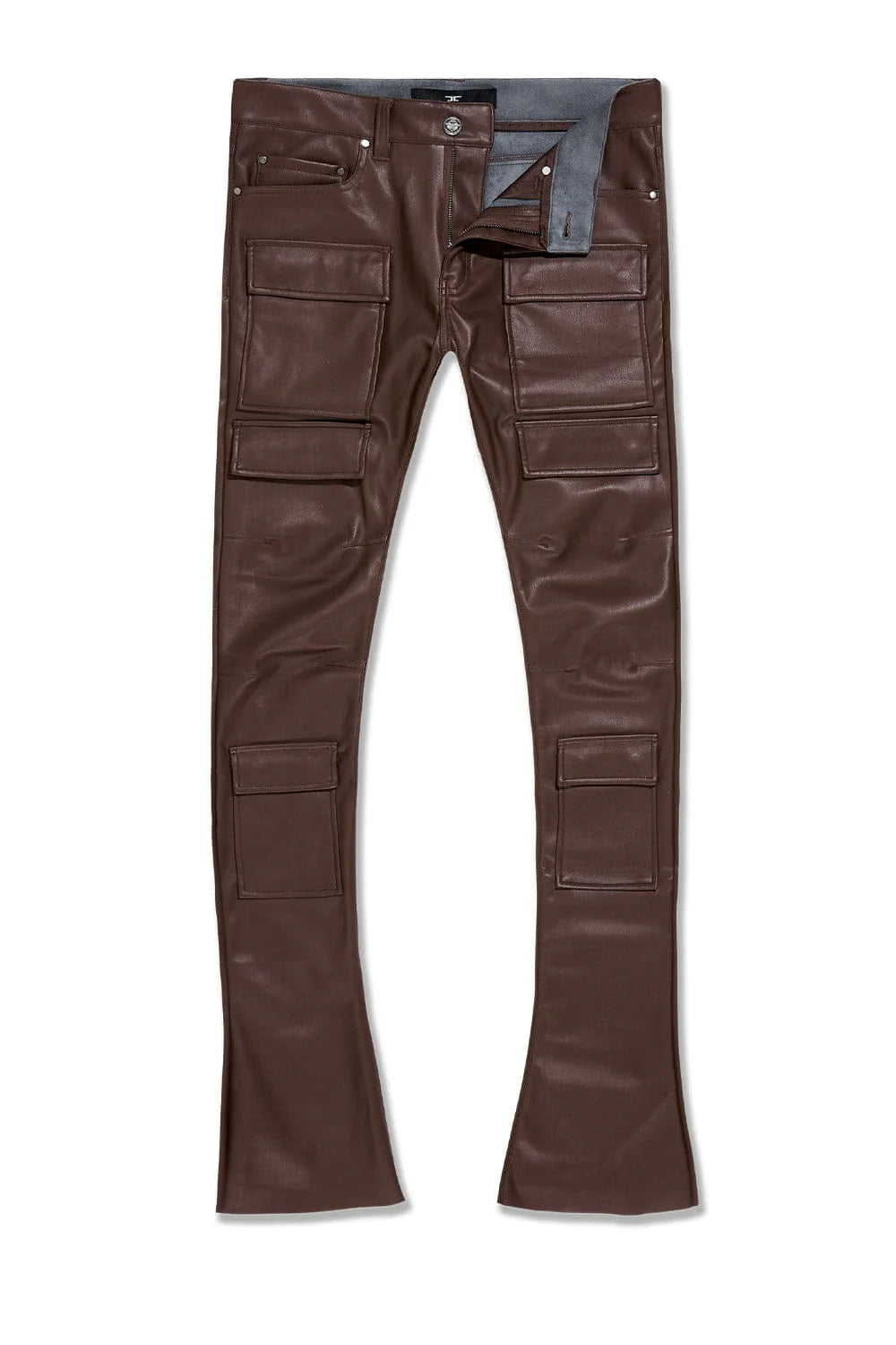 Jordan Craig "Thriller" Skinny Ross  Stacked Cargo Leather Pants