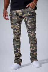 Jordan Craig "Thriller" Skinny Ross  Stacked Cargo Leather Pants