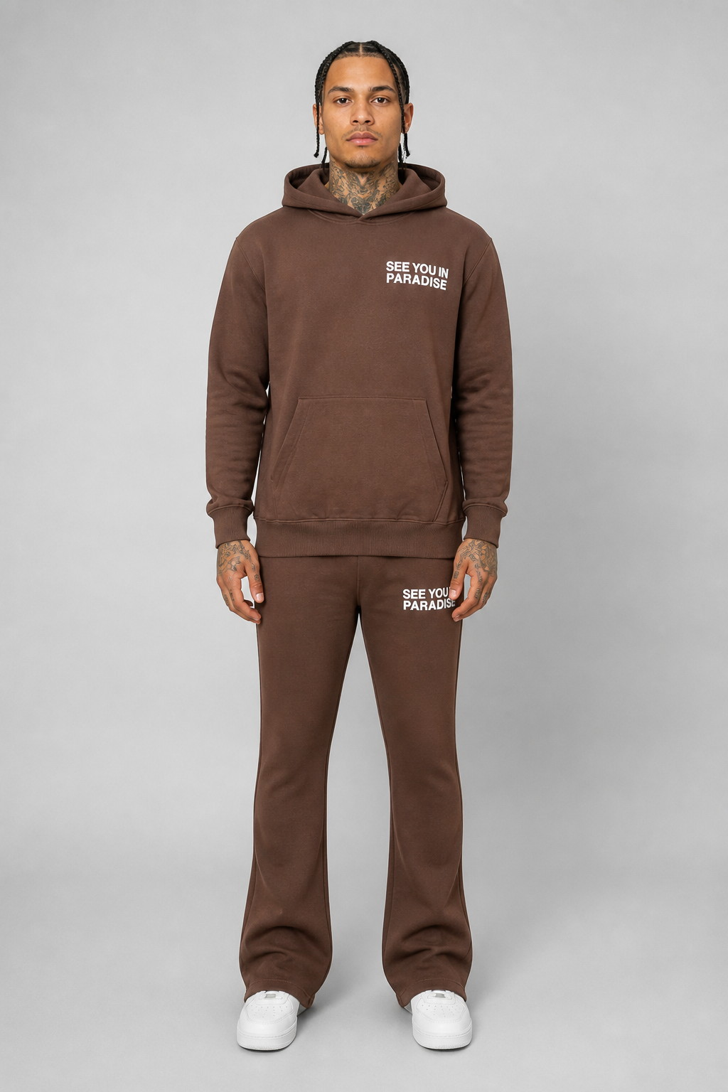 See You in Paradise Wingspan Jogging Suit - Brown